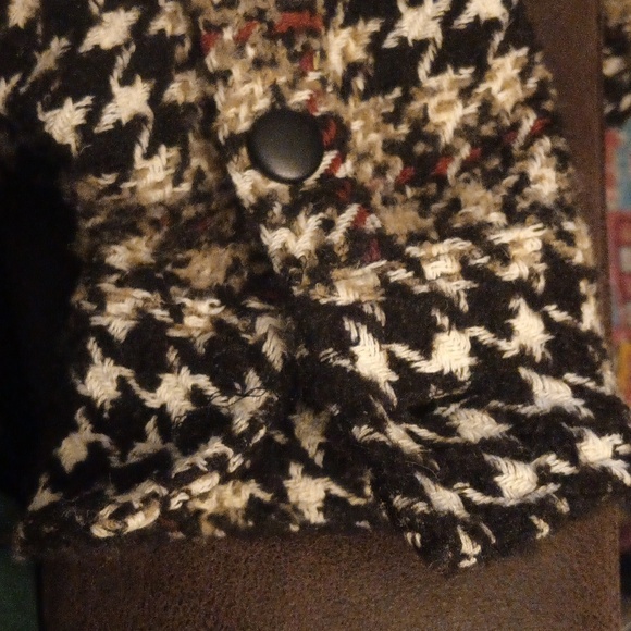 The Kooples Plaid Tweed Oversized Button Front Jacket - Picture 7 of 8